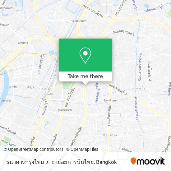 ธนาคารกรุงไทย สาขาย่อยการบินไทย map