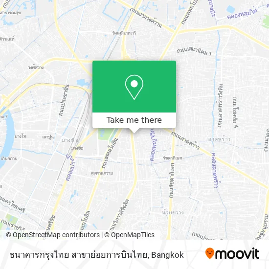 ธนาคารกรุงไทย สาขาย่อยการบินไทย map