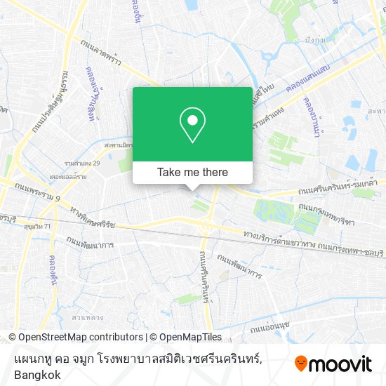 แผนกหู คอ จมูก โรงพยาบาลสมิติเวชศรีนครินทร์ map