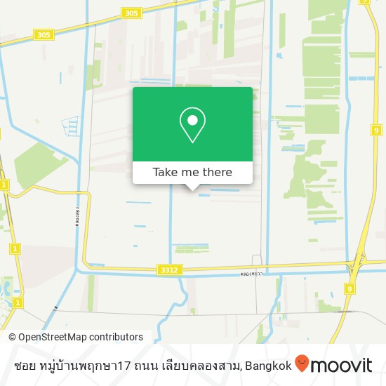 ซอย หมู่บ้านพฤกษา17 ถนน เลียบคลองสาม map