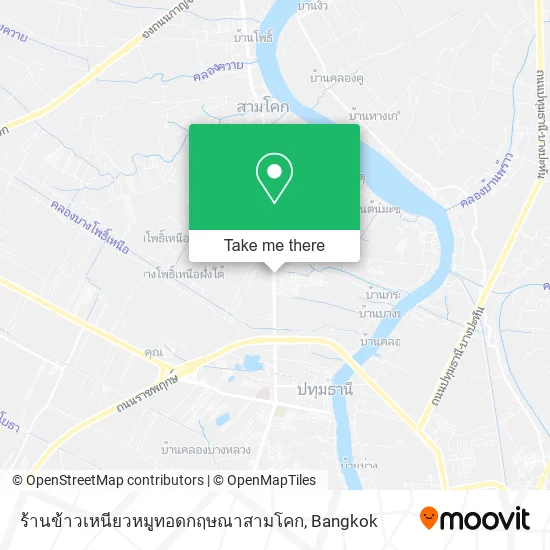 ร้านข้าวเหนียวหมูทอดกฤษณาสามโคก map