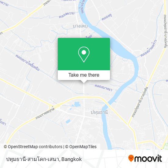 ปทุมธานี-สามโคก-เสนา map