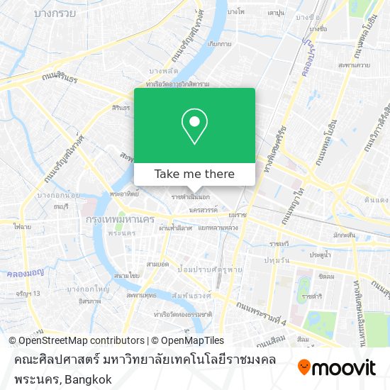 คณะศิลปศาสตร์ มหาวิทยาลัยเทคโนโลยีราชมงคลพระนคร map