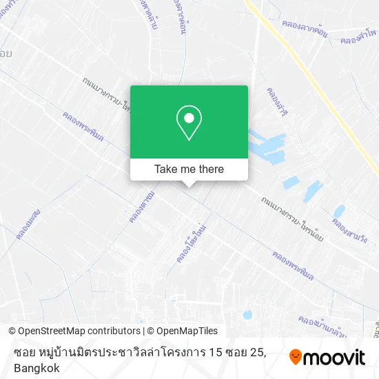 ซอย หมู่บ้านมิตรประชาวิลล่าโครงการ 15 ซอย 25 map