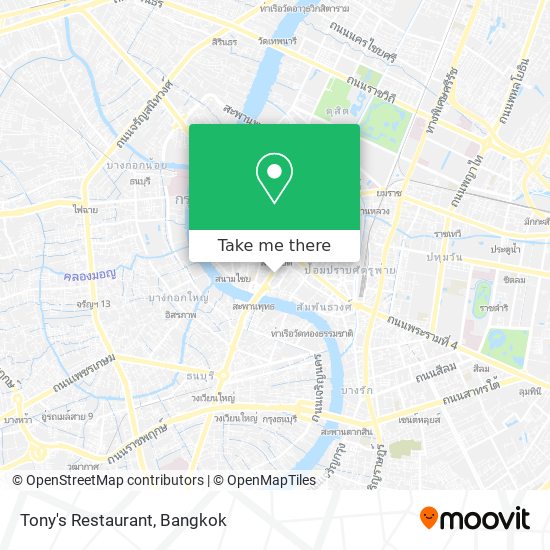 Tony's Restaurant map