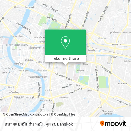 สนามแบดมินตัน หอใน จุฬาฯ map