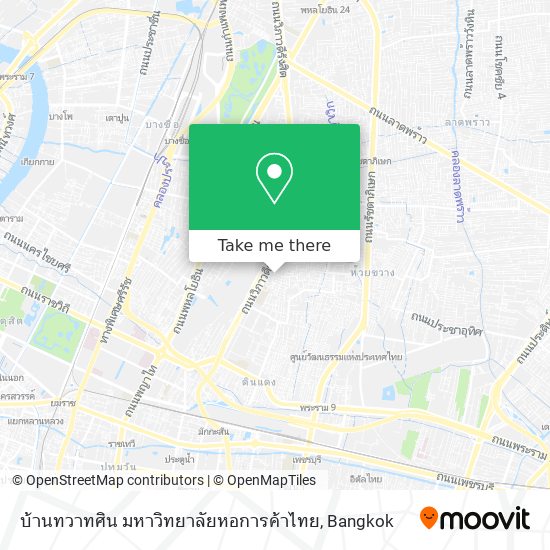 บ้านทวาทศิน มหาวิทยาลัยหอการค้าไทย map