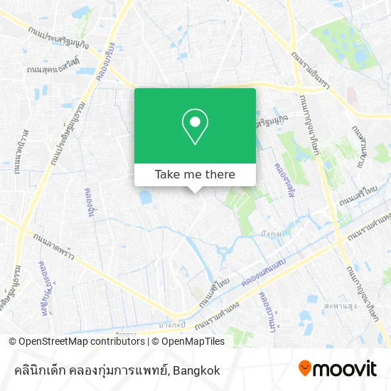 คลินิกเด็ก คลองกุ่มการแพทย์ map