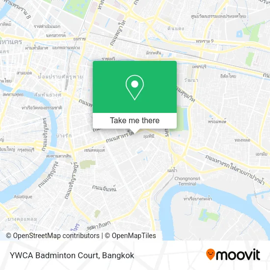 YWCA Badminton Court map