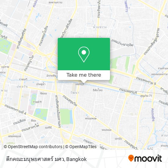 ตึกคณะมนุษยศาสตร์ มศว map