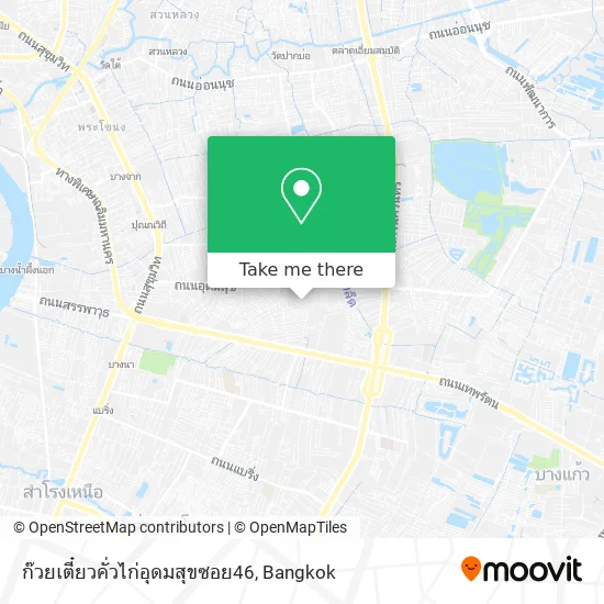 ก๊วยเตี๋ยวคั่วไก่อุดมสุขซอย46 map