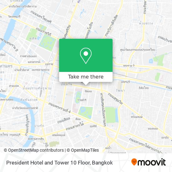 President Hotel and Tower 10 Floor map