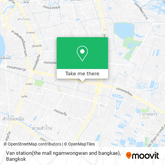 Van station(the mall ngamwongwan and bangkae) map