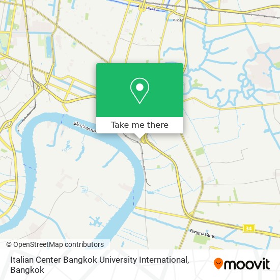 Italian Center Bangkok University International map