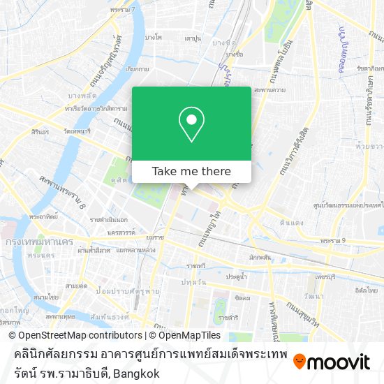 คลินิกศัลยกรรม อาคารศูนย์การแพทย์สมเด็จพระเทพรัตน์  รพ.รามาธิบดี map