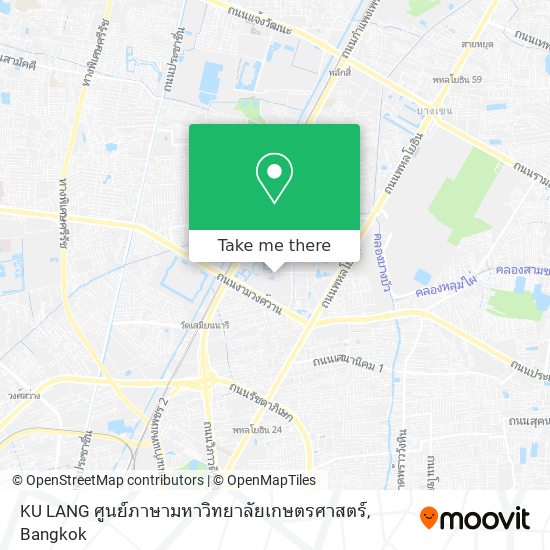 KU LANG ศูนย์ภาษามหาวิทยาลัยเกษตรศาสตร์ map