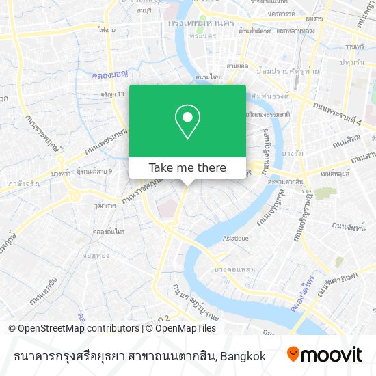 ธนาคารกรุงศรีอยุธยา สาขาถนนตากสิน map