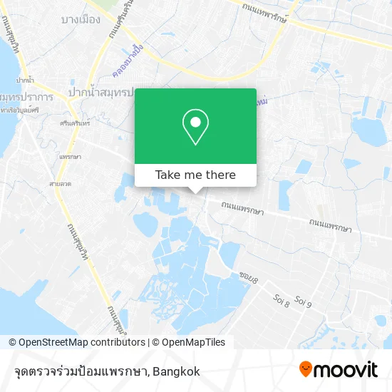 จุดตรวจร่วมป้อมแพรกษา map