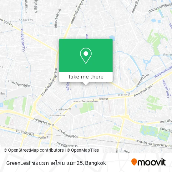 GreenLeaf ซอยมหาดไทย แยก25 map