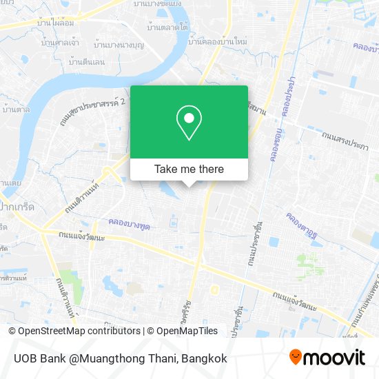 UOB Bank @Muangthong Thani map