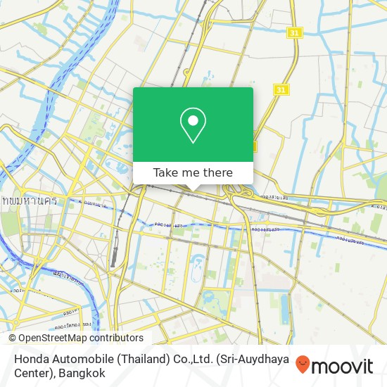 Honda Automobile (Thailand) Co.,Ltd. (Sri-Auydhaya Center) map