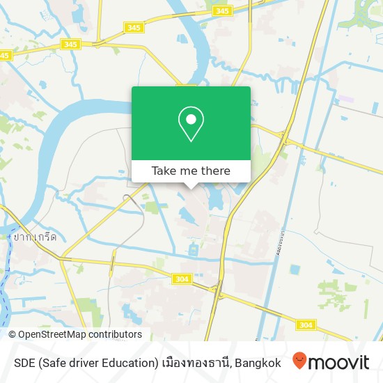 SDE (Safe driver Education) เมืองทองธานี map