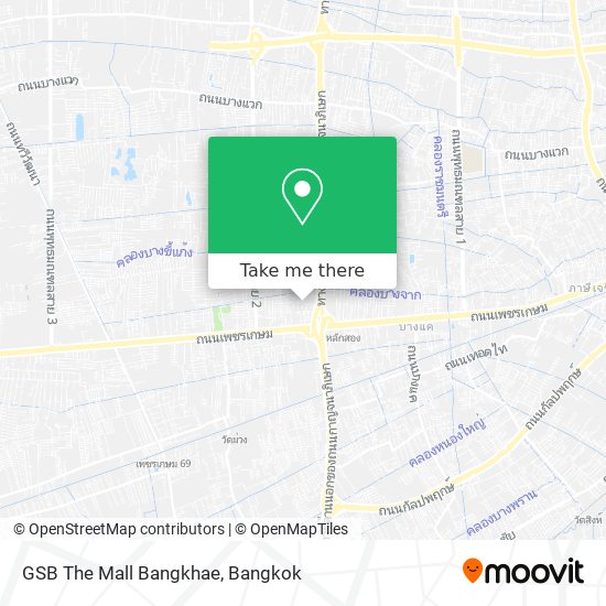 GSB The Mall Bangkhae map