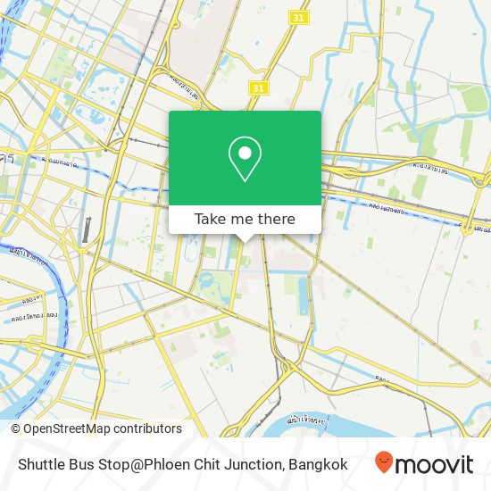 Shuttle Bus Stop@Phloen Chit Junction map