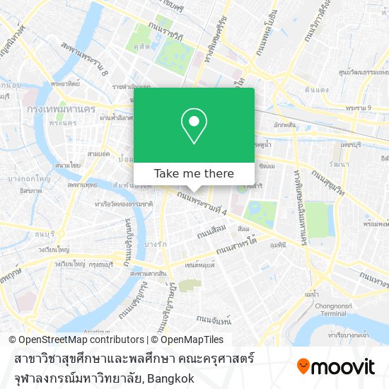 สาขาวิชาสุขศึกษาและพลศึกษา คณะครุศาสตร์ จุฬาลงกรณ์มหาวิทยาลัย map