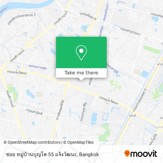 ซอย หมู่บ้านบุญโต 55 แจ้งวัฒนะ map