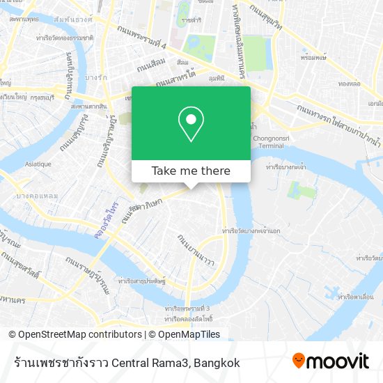 ร้านเพชรชากังราว Central Rama3 map