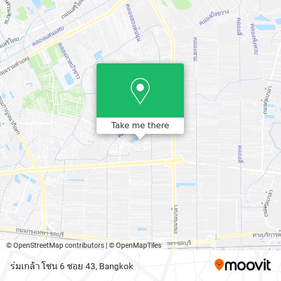 ร่มเกล้า โซน 6 ซอย 43 map