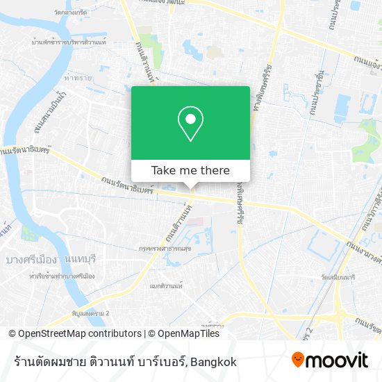 ร้านตัดผมชาย  ติวานนท์ บาร์เบอร์ map