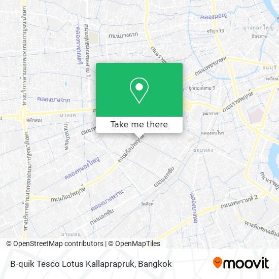 B-quik Tesco Lotus Kallaprapruk map