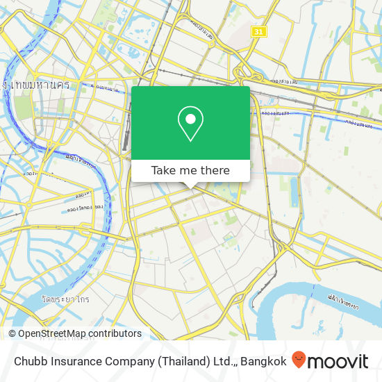 Chubb Insurance Company (Thailand) Ltd., map