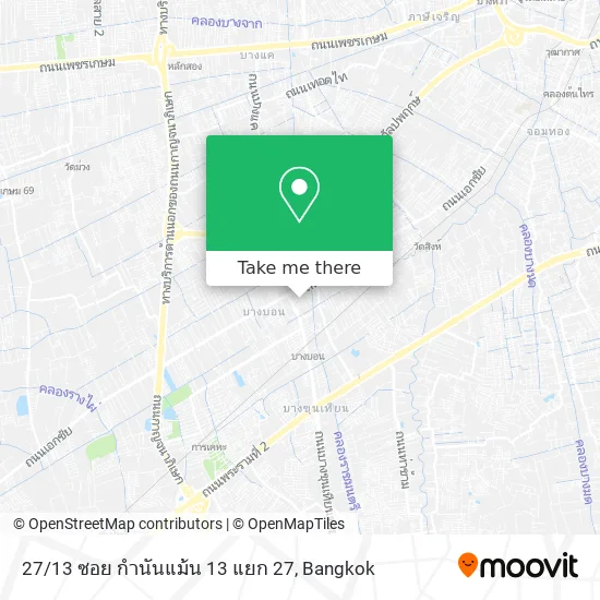 27/13 ซอย กำนันแม้น 13 แยก 27 map