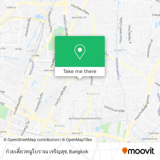 ก๋วยเตี๋ยวหมูโบราณ เจริญสุข map