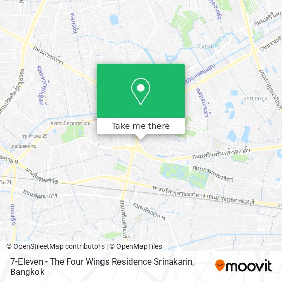 7-Eleven - The Four Wings Residence Srinakarin map