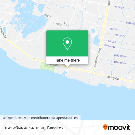 ตลาดนัดคลองถมบางปู map