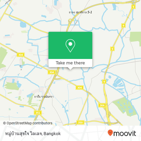 หมู่บ้านสุขใจ วิลเลจ map