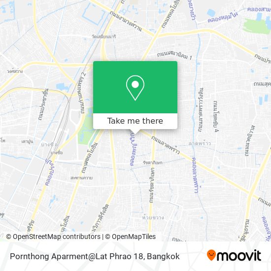 Pornthong Aparment@Lat Phrao 18 map