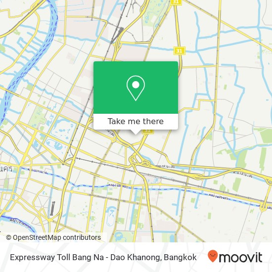 Expressway Toll Bang Na - Dao Khanong map
