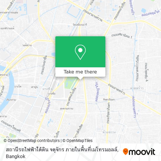 สถานีรถไฟฟ้าใต้ดิน จตุจักร ภายในพื้นที่เมโทรมอลล์ map