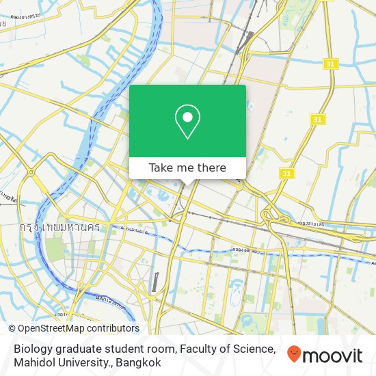 Biology graduate student room, Faculty of Science, Mahidol University. map