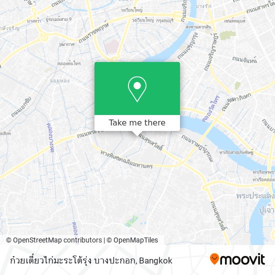 ก๋วยเตี๋ยวไก่มะระโต้รุ่ง บางปะกอก map