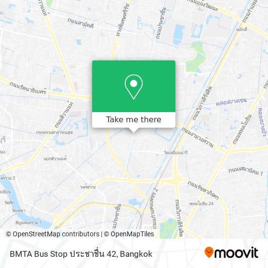 BMTA Bus Stop ประชาชื่น 42 map