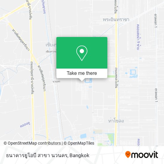 ธนาคารยูโอบี สาขา นวนคร map