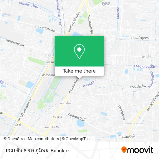 RCU ชั้น 8 รพ.ภูมิพล map