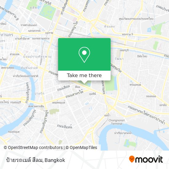 ป้ายรถเมล์ สีลม map