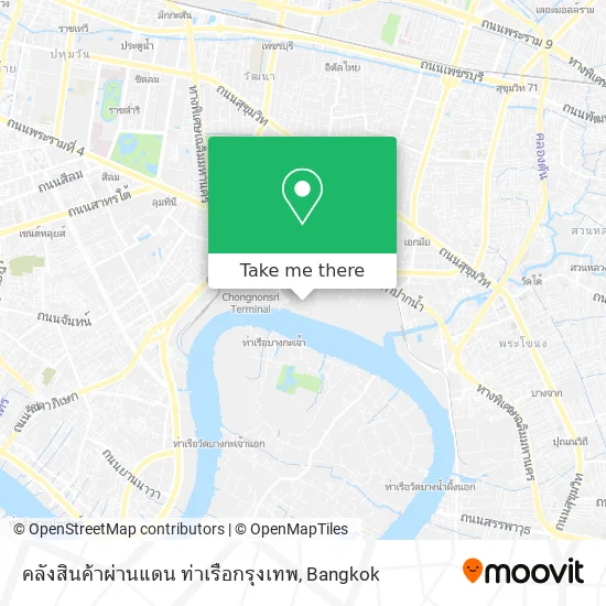 คลังสินค้าผ่านแดน ท่าเรือกรุงเทพ map